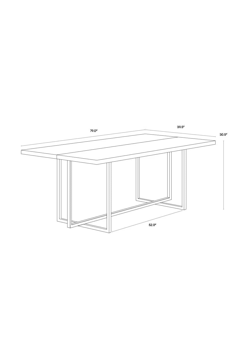 Luxury Contemporary Wood Brass Dining Table Modern Italian Style for Villa