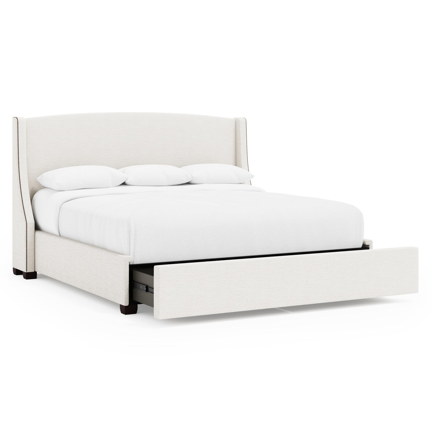 Luxury Cooper Fabric Storage Shelter Bed Modern Italian Style for Villa