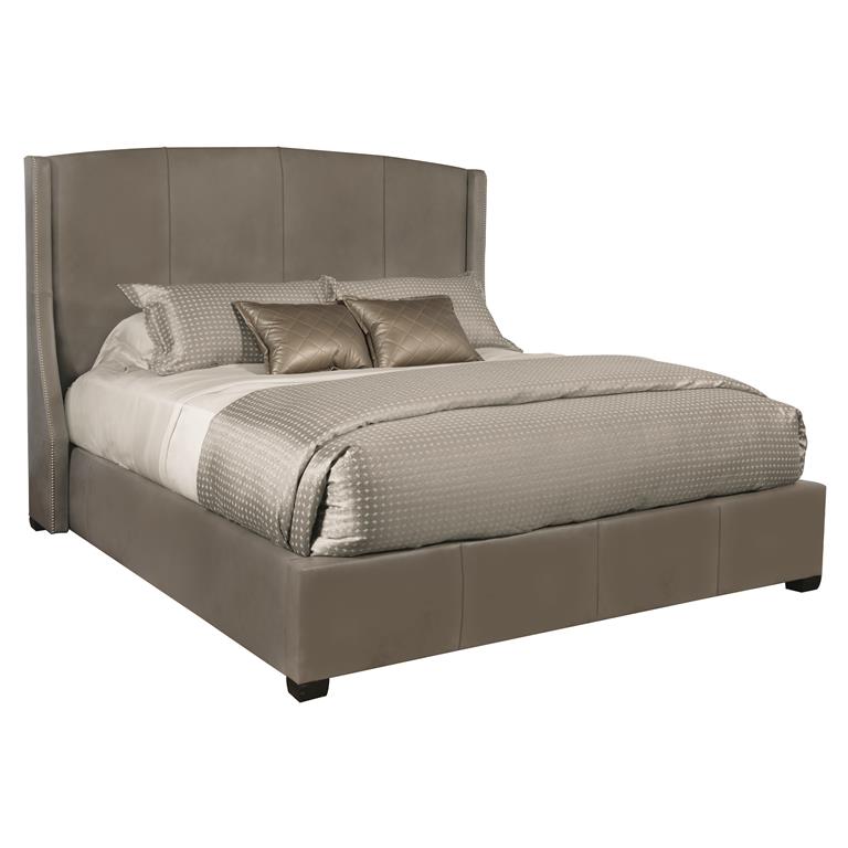 Luxury Cooper Leather Shelter Bed Modern Italian Style for Villa