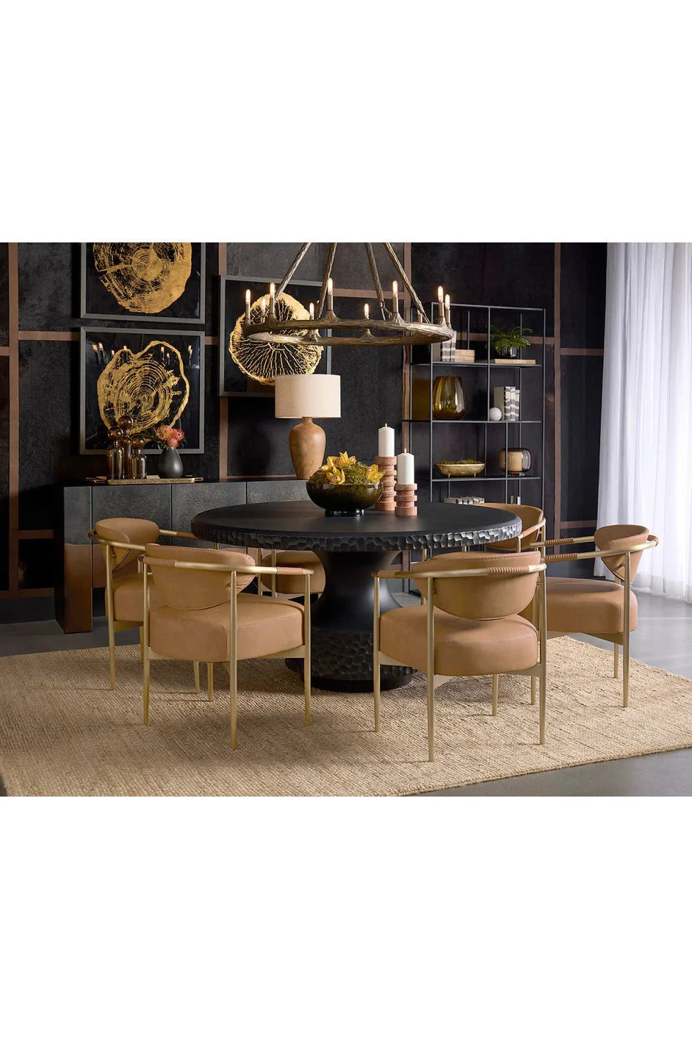 Luxury Copper Patina Sideboard European Style for Villa