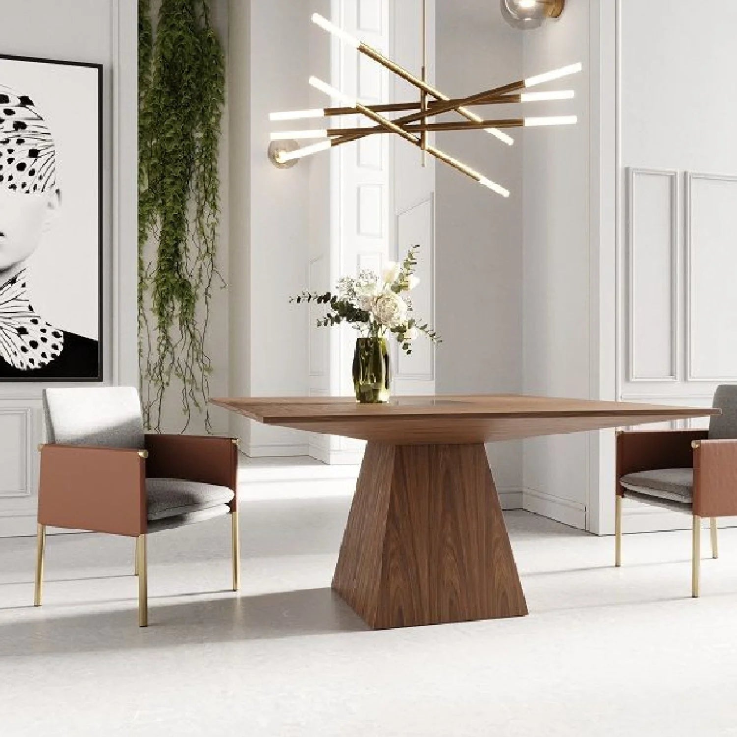 Luxury Cora Square Dining Table Modern Italian Style for Villa