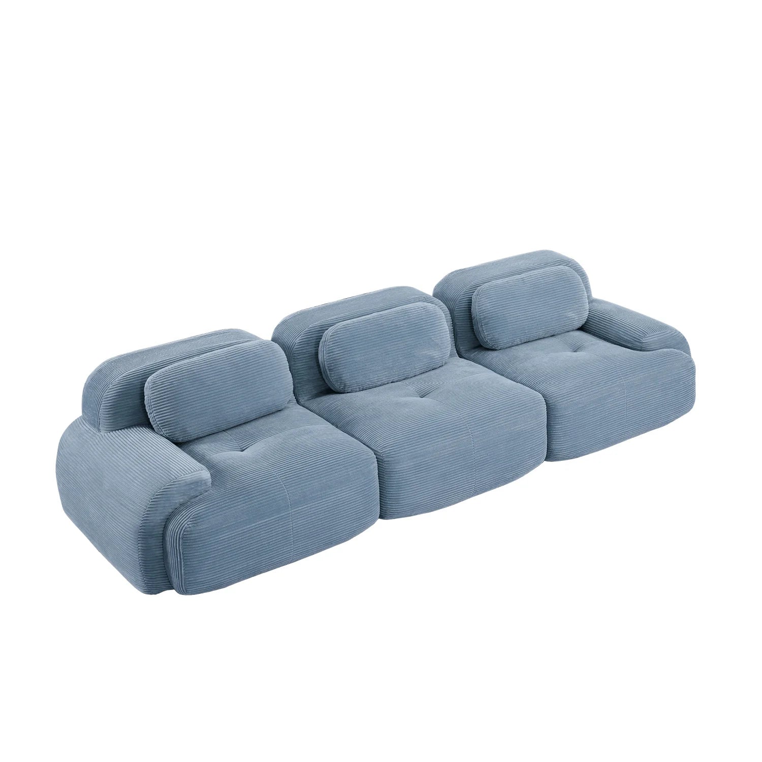 Luxury Corduroy Modular Sofa Modern Italian Style for Villa