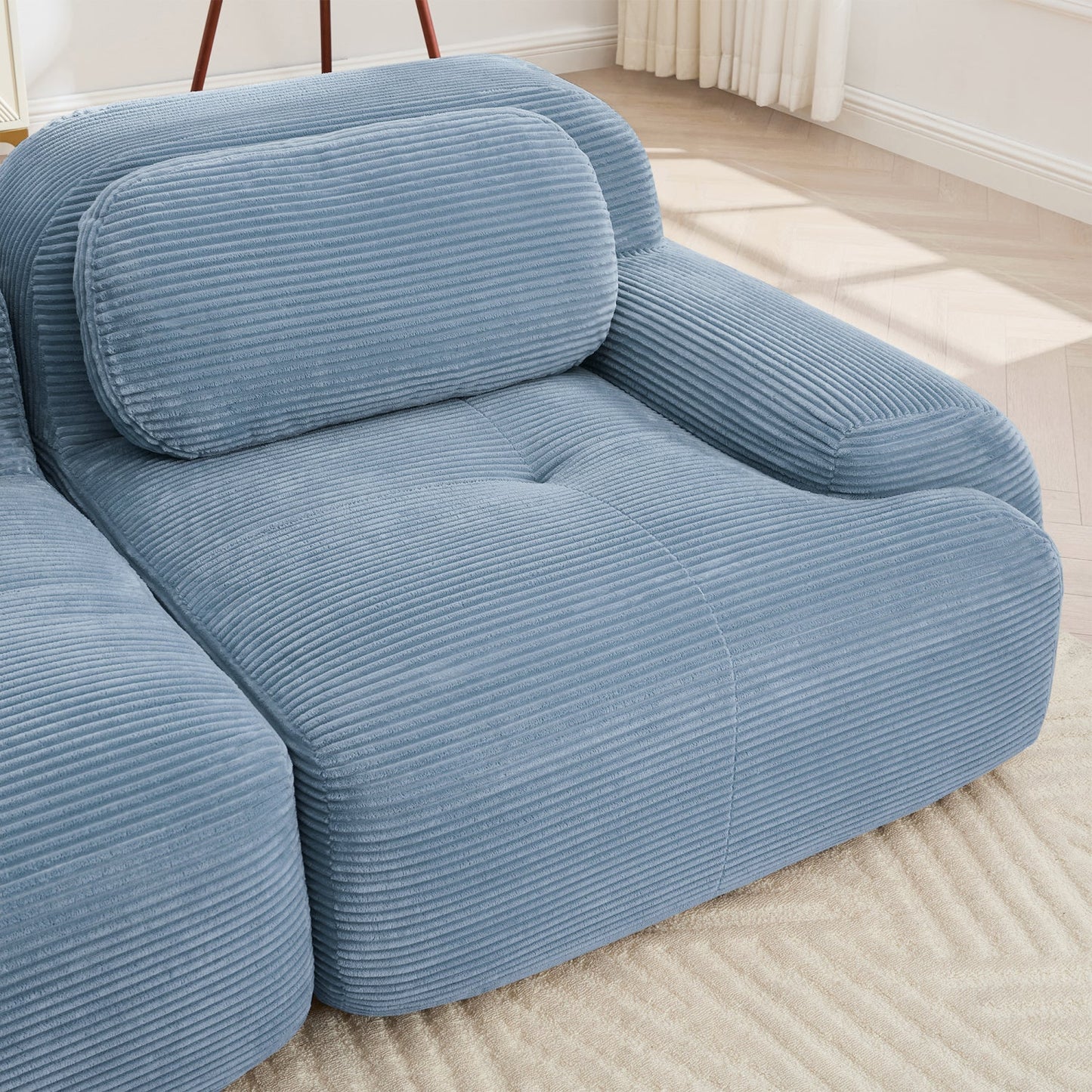 Luxury Corduroy Modular Sofa Modern Italian Style for Villa