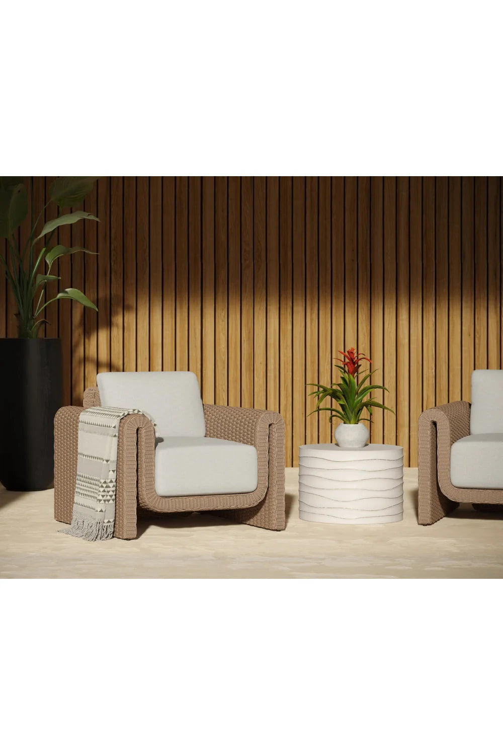 Luxury Corey Concrete Round Coffee Table Modern Italian Style for Villa