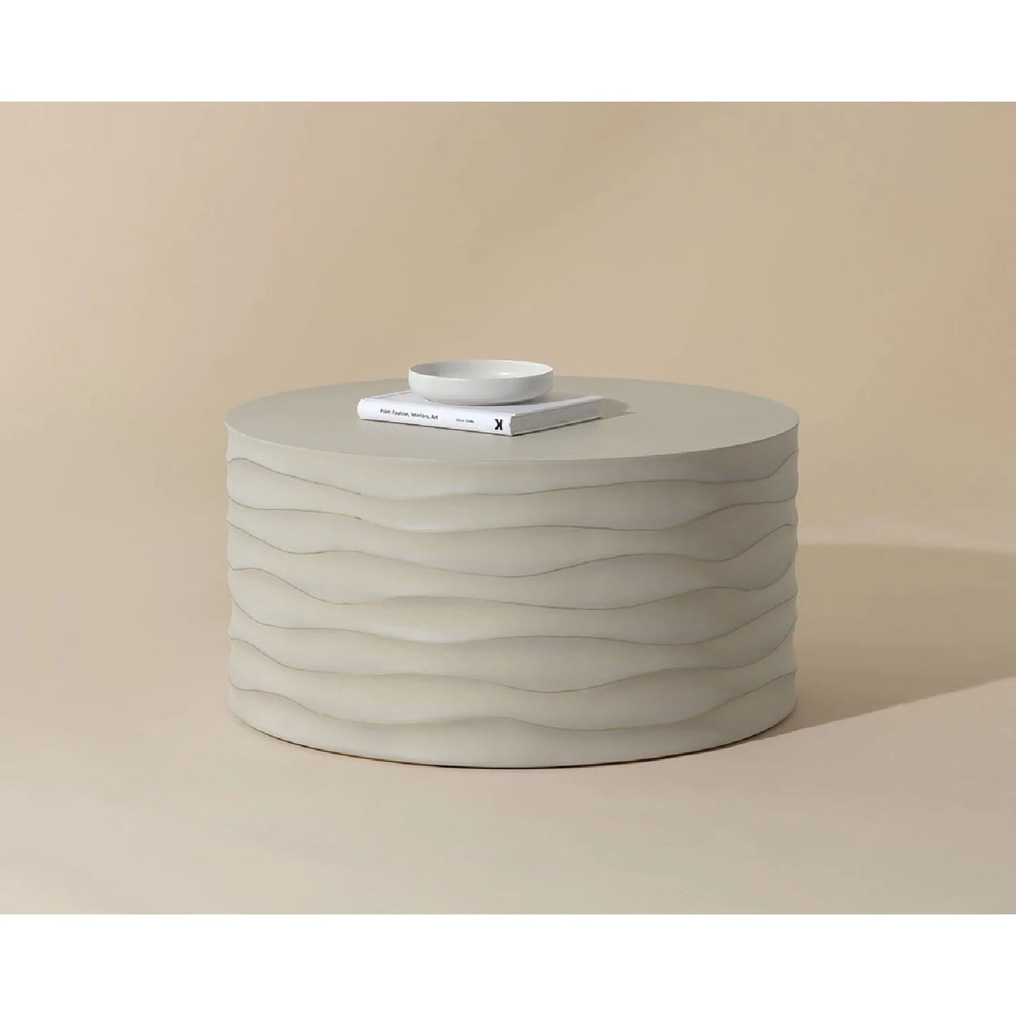 Luxury Corey Concrete Round Coffee Table Modern Italian Style for Villa