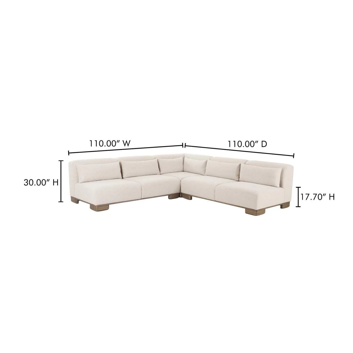 Luxury Corner Modular Fabric Sofa Modern Italian Style for Villa