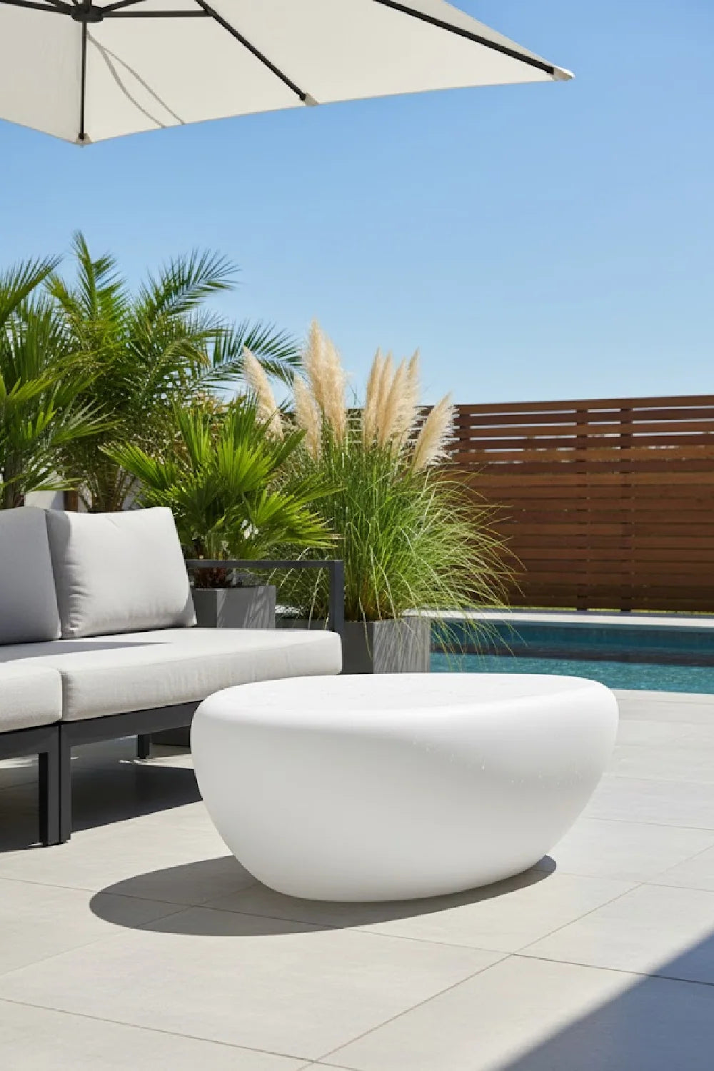 Luxury Corvo Concrete Coffee Table Modern Italian Style for Villa