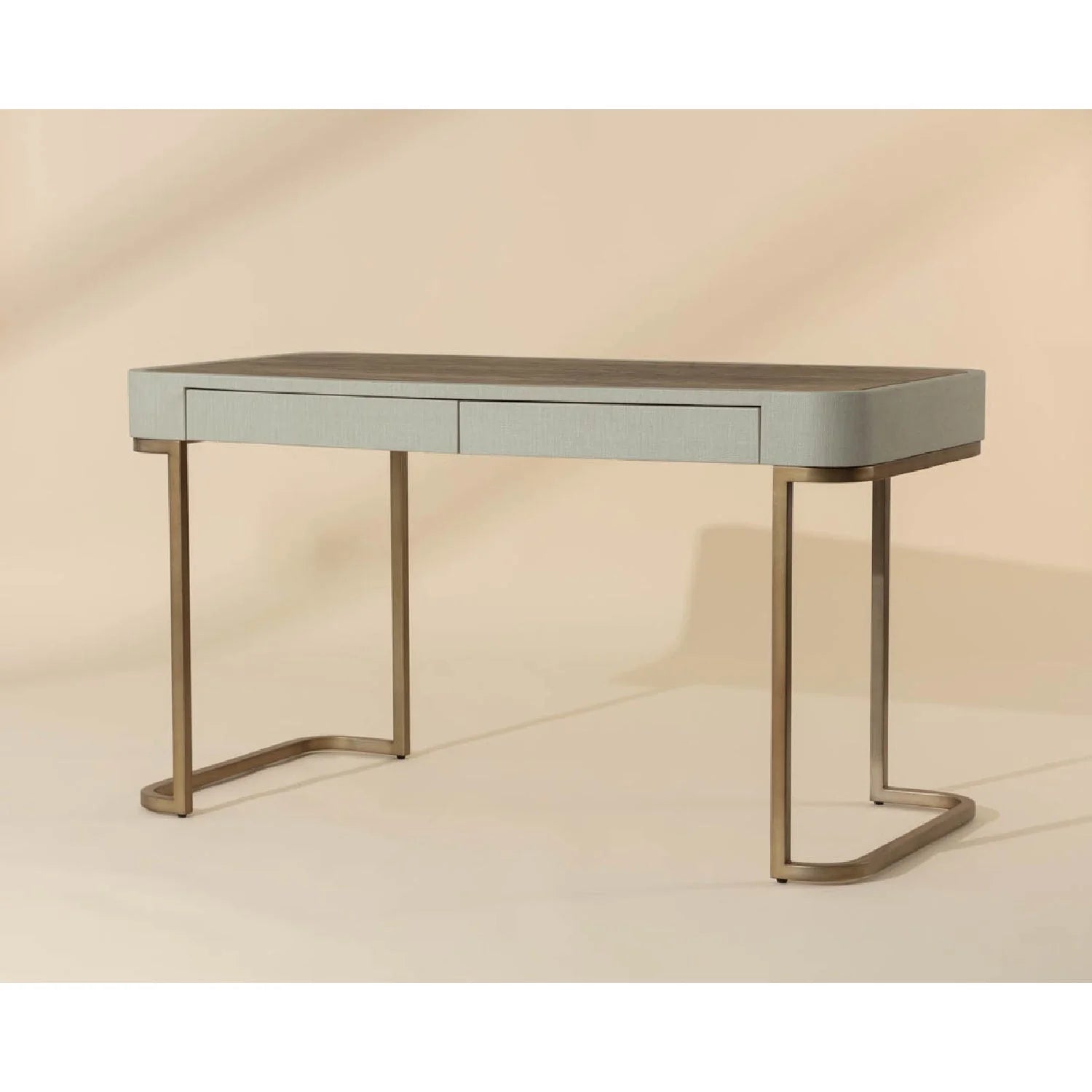 Luxury Cream 2-Drawer Modern Desk European Style for Villa