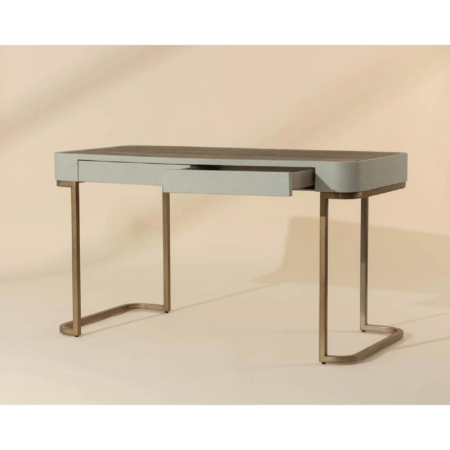 Luxury Cream 2-Drawer Modern Desk European Style for Villa