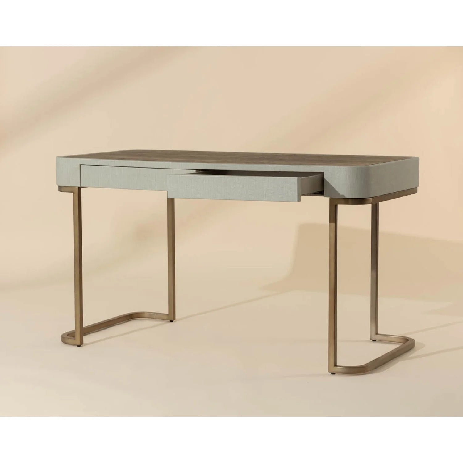 Luxury Cream 2-Drawer Modern Desk European Style for Villa