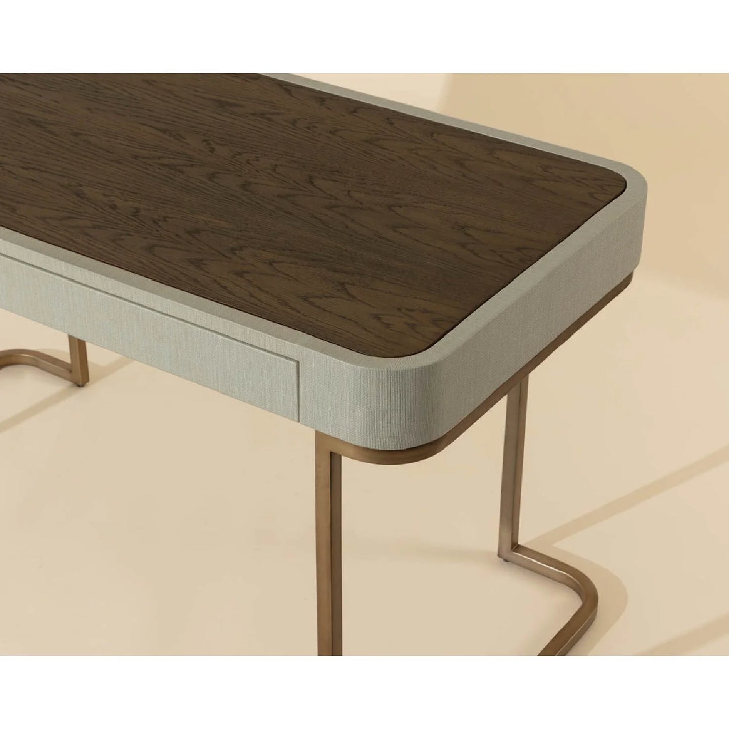 Luxury Cream 2-Drawer Modern Desk European Style for Villa