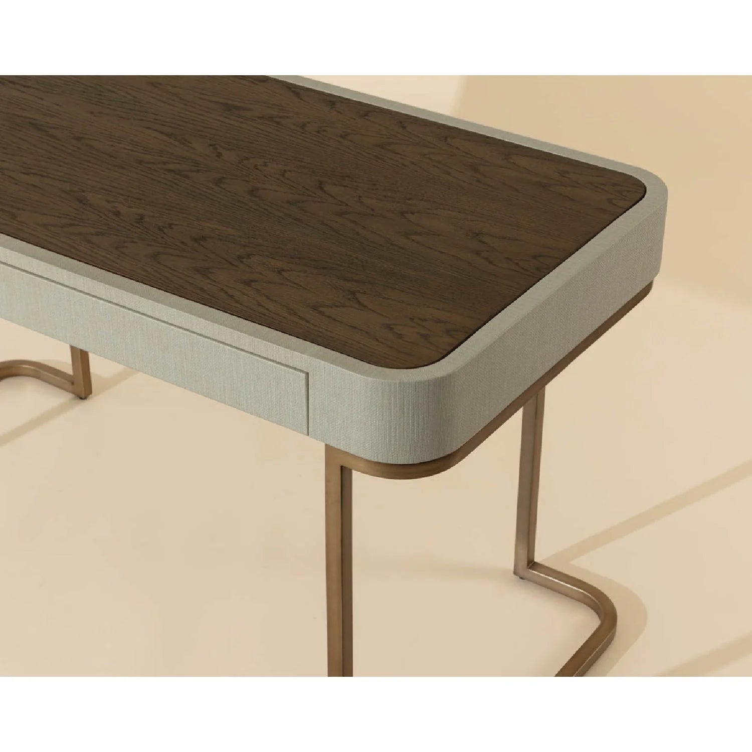 Luxury Cream 2-Drawer Modern Desk European Style for Villa