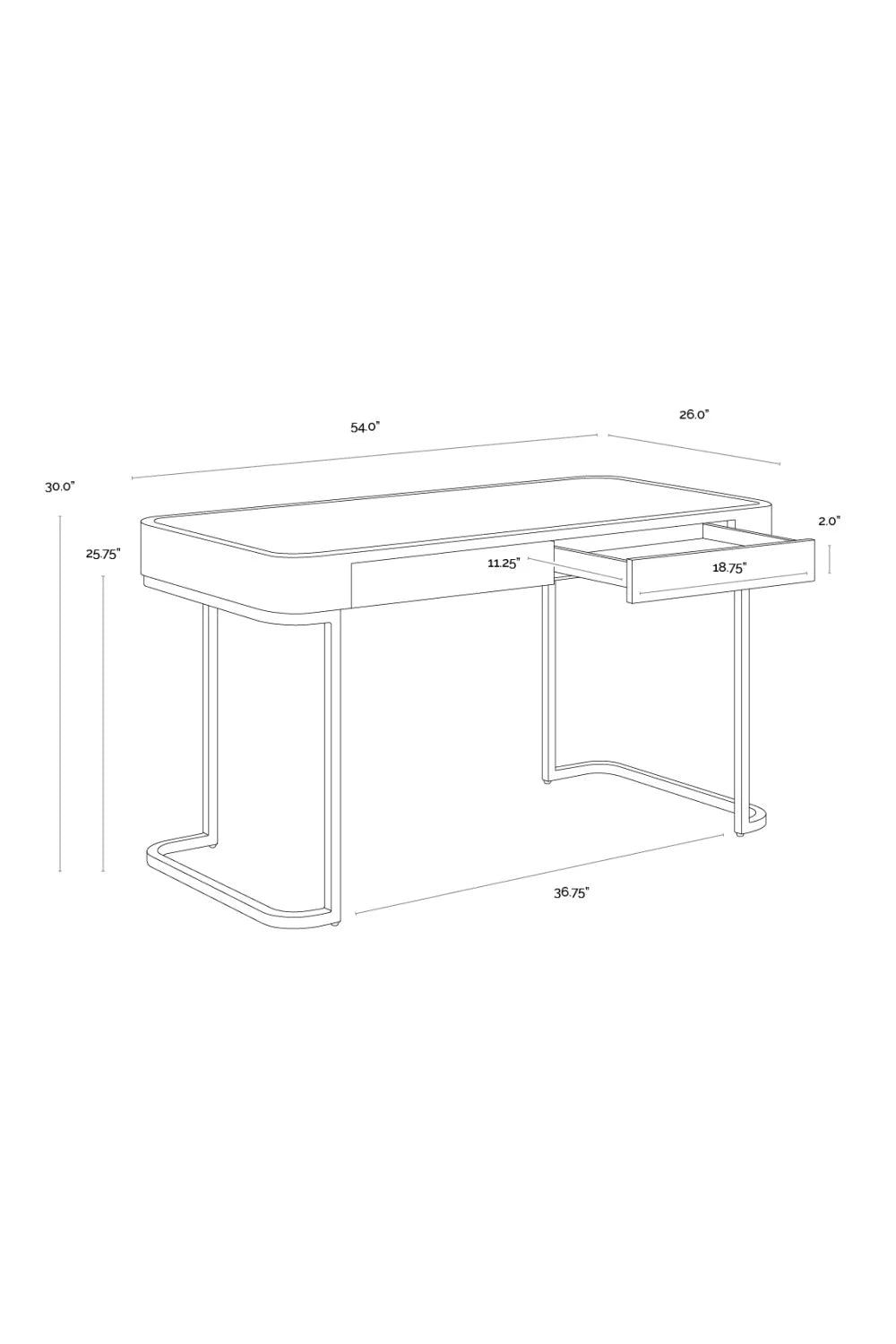 Luxury Cream 2-Drawer Modern Desk European Style for Villa