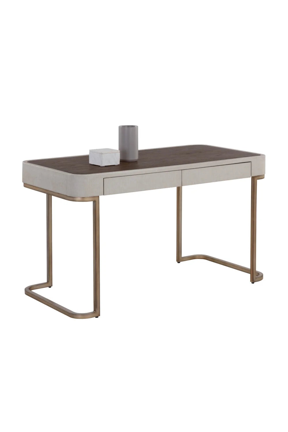 Luxury Cream 2-Drawer Modern Desk European Style for Villa