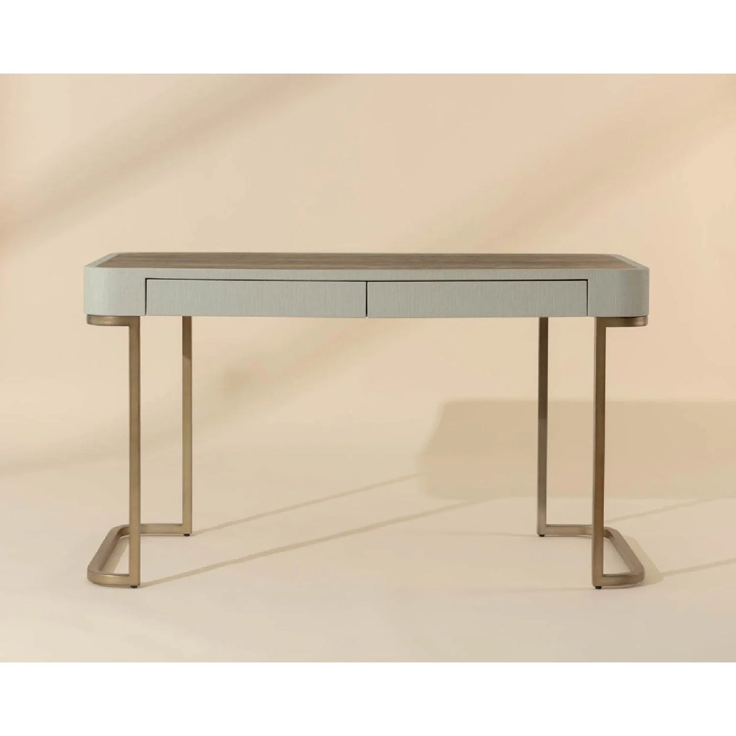 Luxury Cream 2-Drawer Modern Desk European Style for Villa