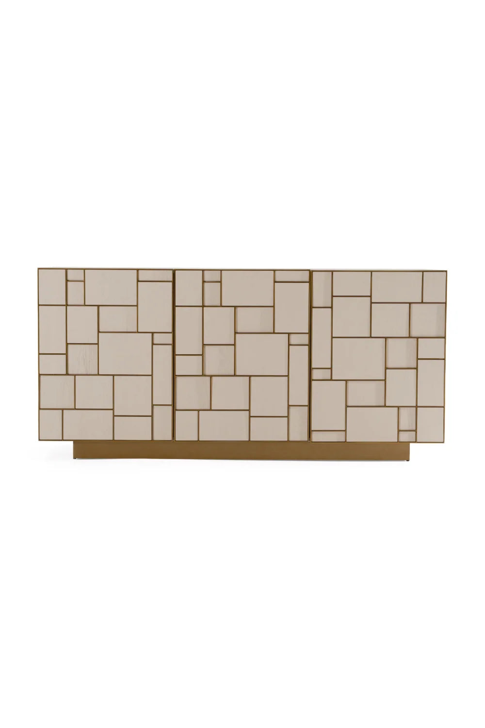 Luxury Cream Ash Wood Sideboard European Style for Villa