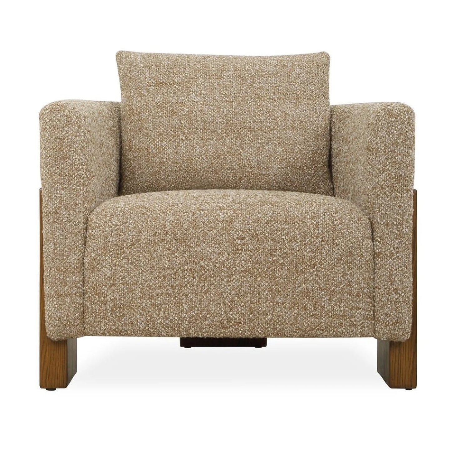 Luxury Cream Boucle Accent Chair Modern Italian Style for Villa