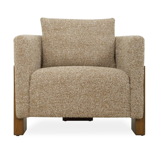 Luxury Cream Boucle Accent Chair Modern Italian Style for Villa
