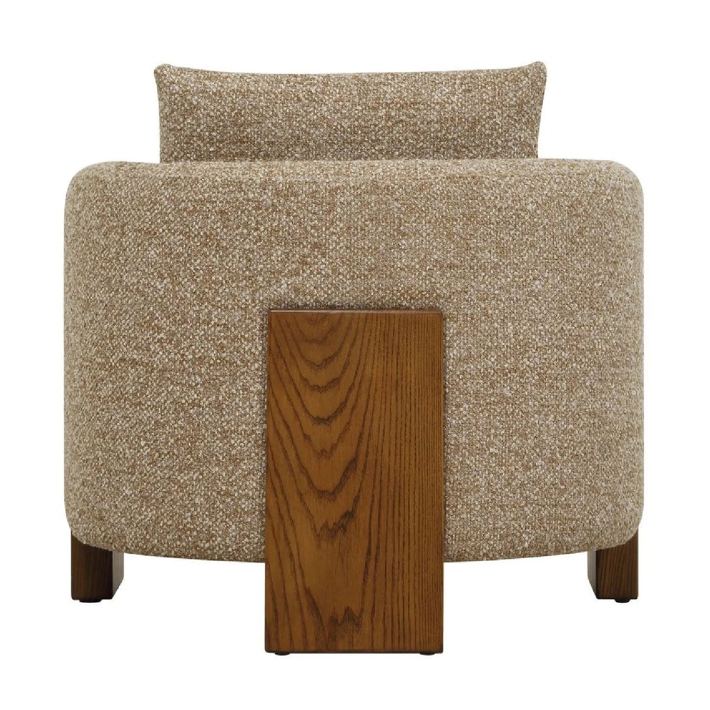 Luxury Cream Boucle Accent Chair Modern Italian Style for Villa