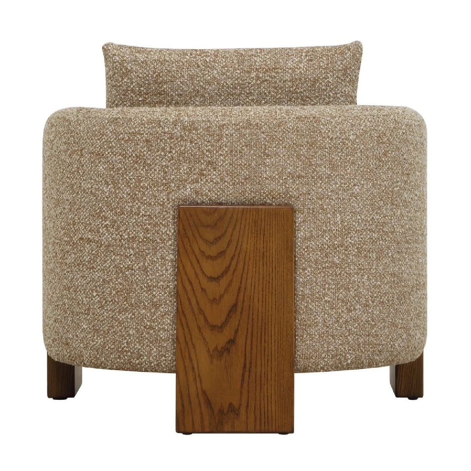 Luxury Cream Boucle Accent Chair Modern Italian Style for Villa