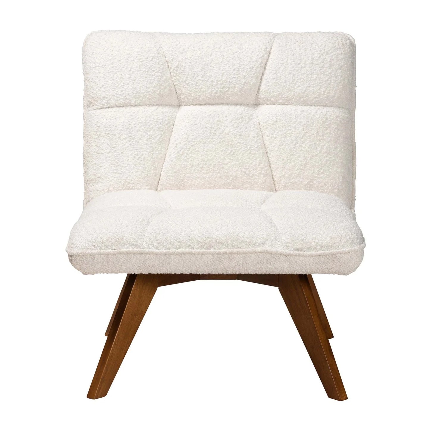 Luxury Cream Boucle Accent Lounge Chair Modern Italian Style for Villa