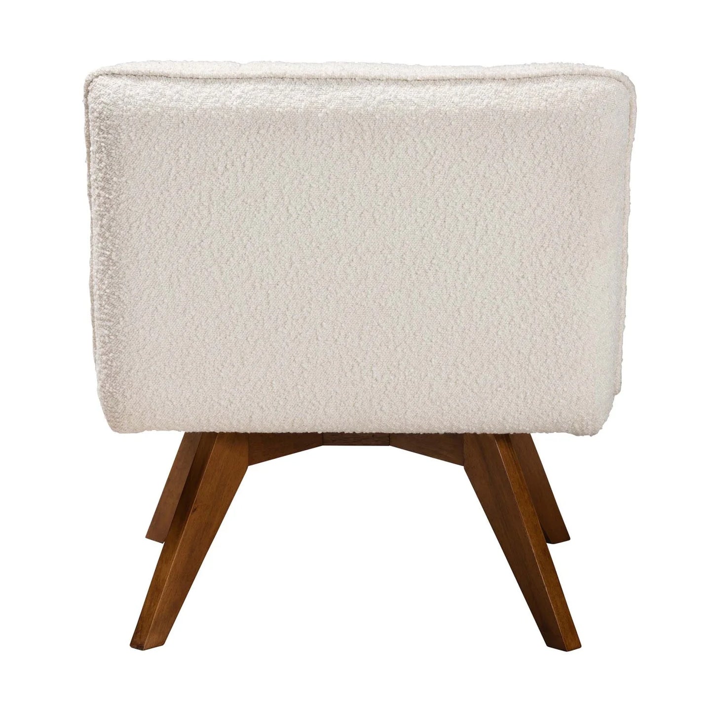 Luxury Cream Boucle Accent Lounge Chair Modern Italian Style for Villa