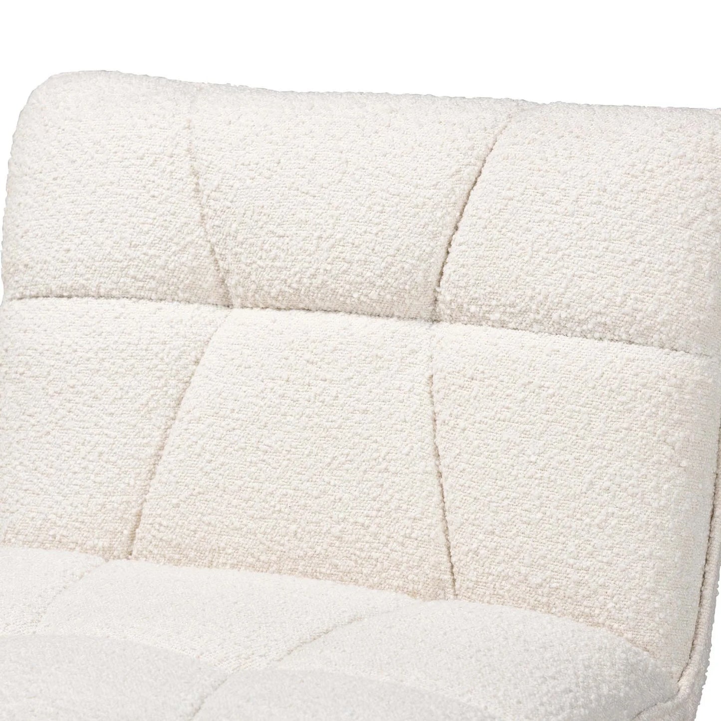 Luxury Cream Boucle Accent Lounge Chair Modern Italian Style for Villa