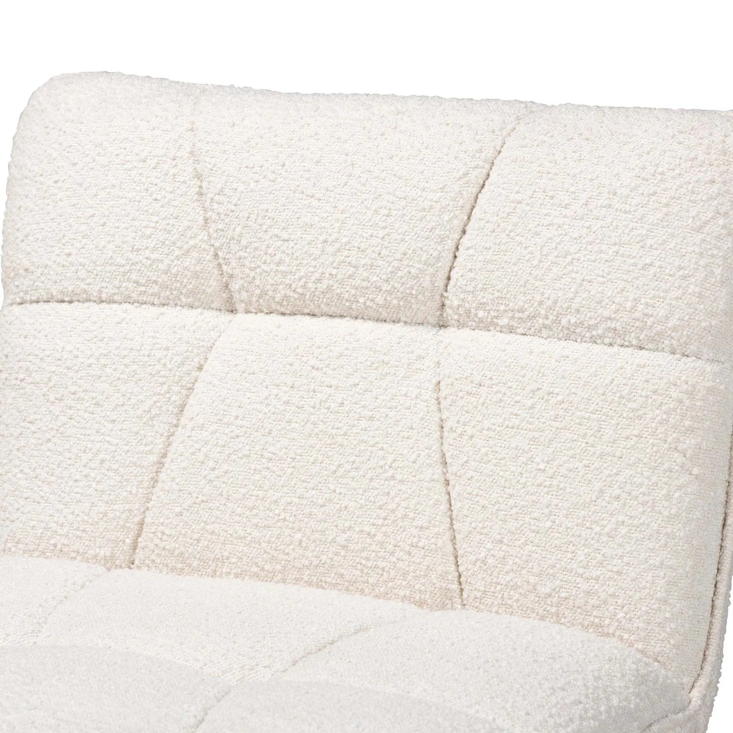 Luxury Cream Boucle Accent Lounge Chair Modern Italian Style for Villa
