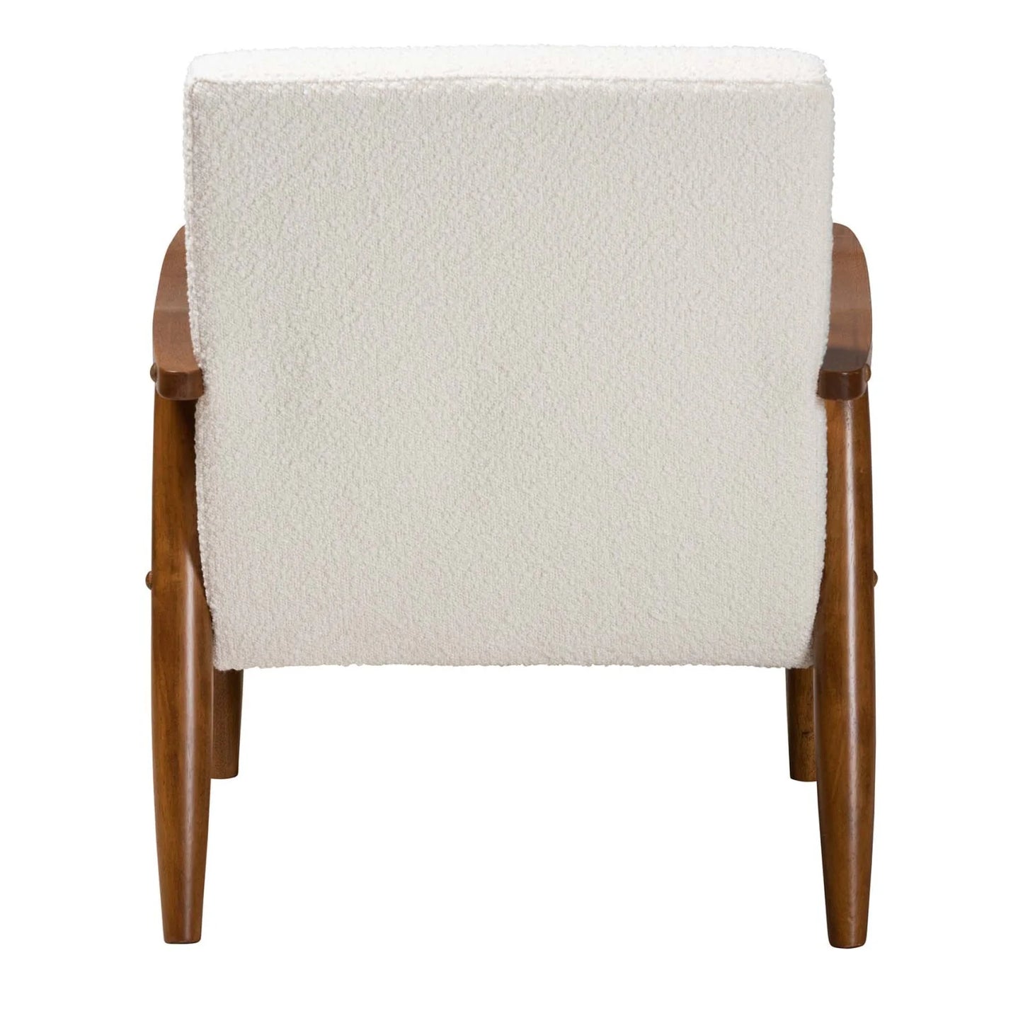 Luxury Cream Boucle Lounge Chair Modern Italian Style for Villa