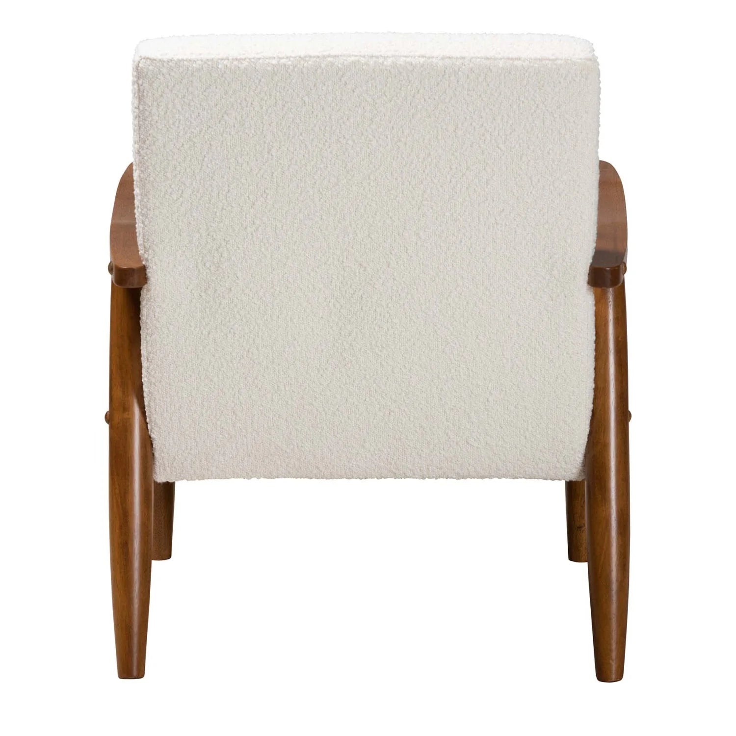 Luxury Cream Boucle Lounge Chair Modern Italian Style for Villa