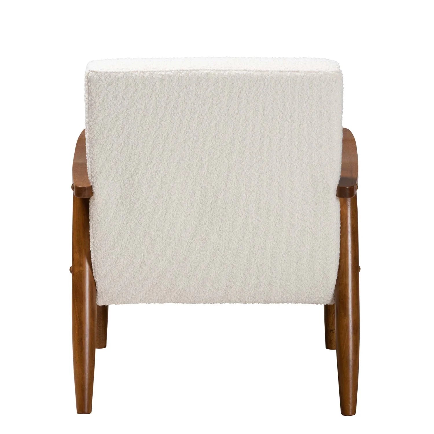 Luxury Cream Boucle Lounge Chair Modern Italian Style for Villa