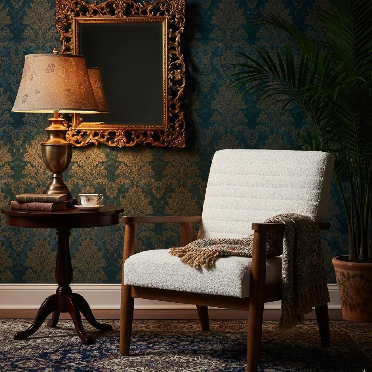Luxury Cream Boucle Lounge Chair Modern Italian Style for Villa