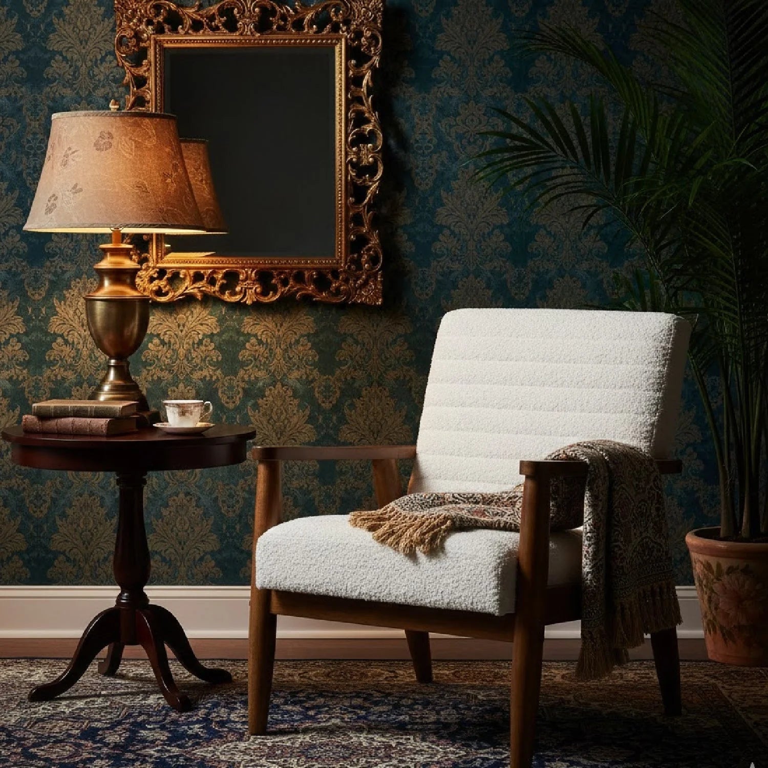 Luxury Cream Boucle Lounge Chair Modern Italian Style for Villa