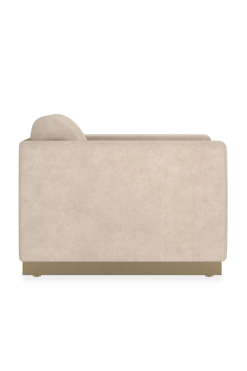 Luxury Cream Channeled Lounge Chair Modern Italian Style for Villa