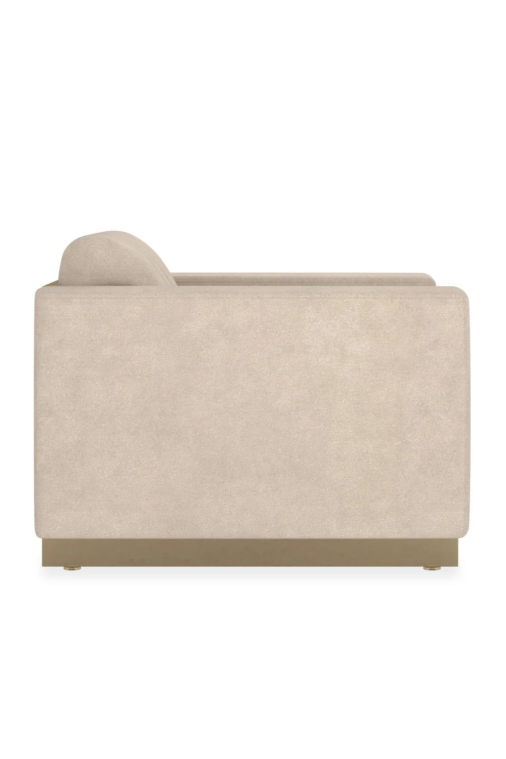Luxury Cream Channeled Lounge Chair Modern Italian Style for Villa