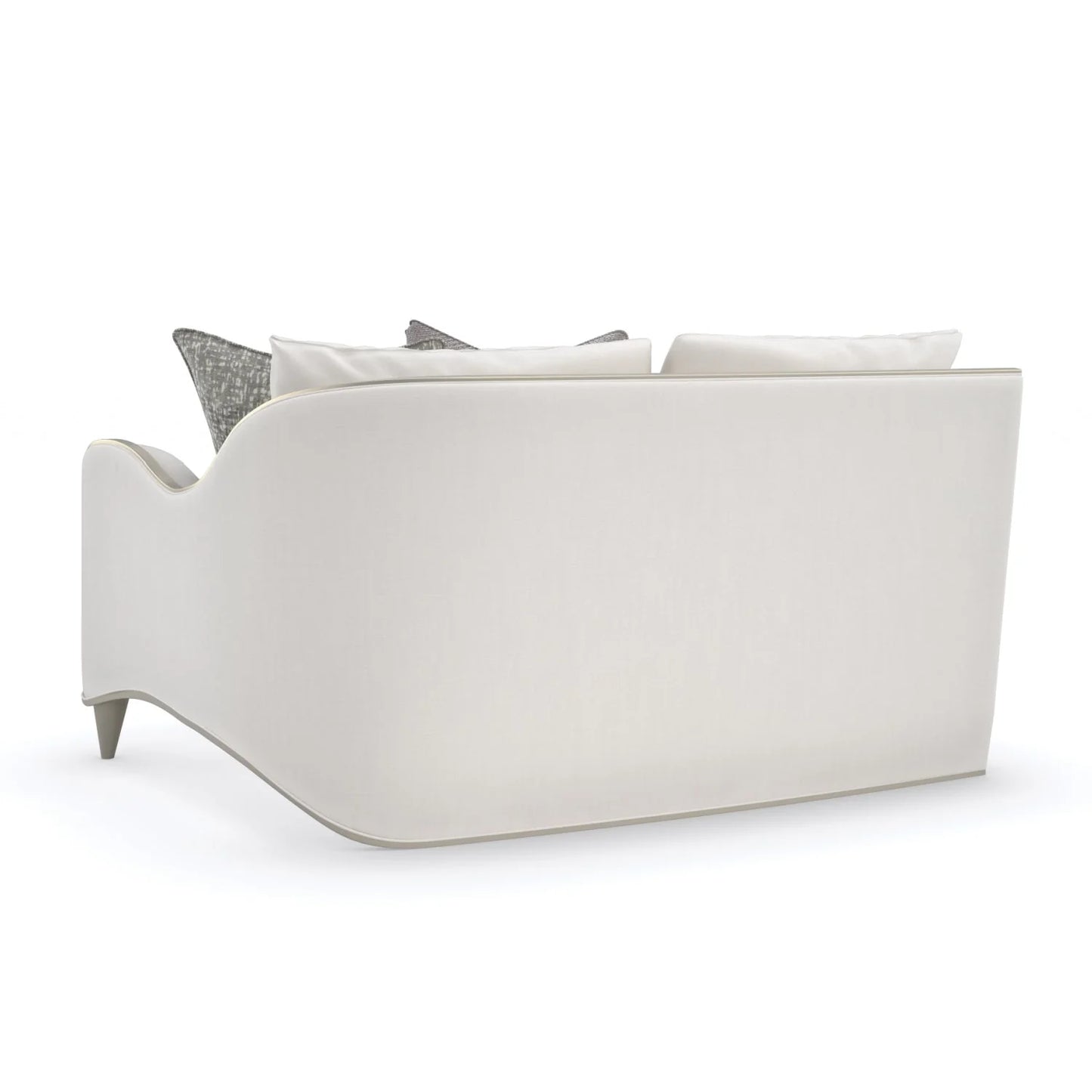 Luxury Cream Chenille Sectional Sofa Modern Italian Style for Villa