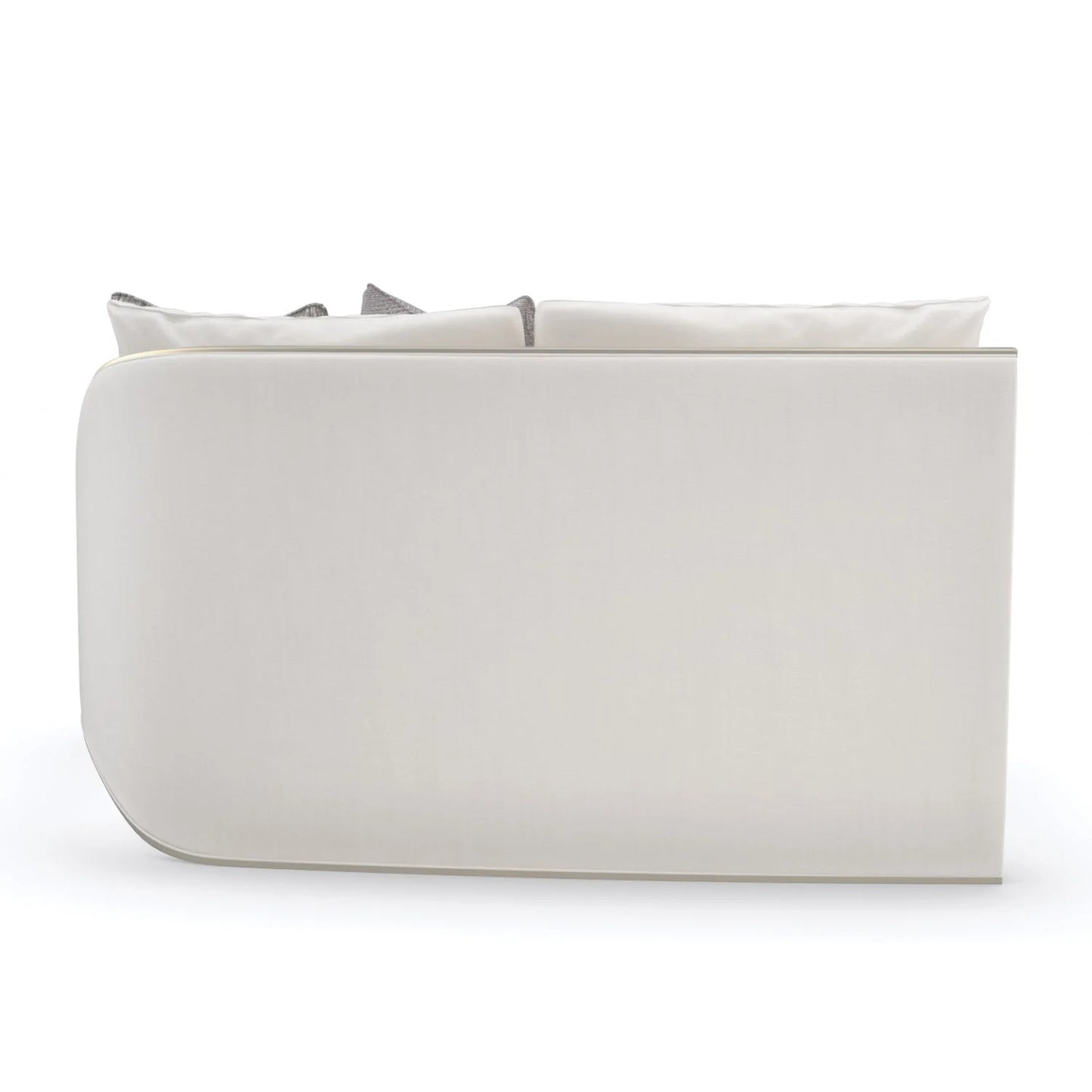 Luxury Cream Chenille Sectional Sofa Modern Italian Style for Villa