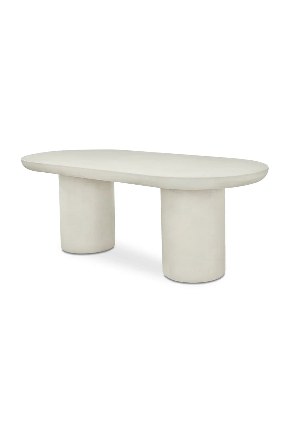 Luxury Cream Concrete Dining Table Modern Italian Style for Villa