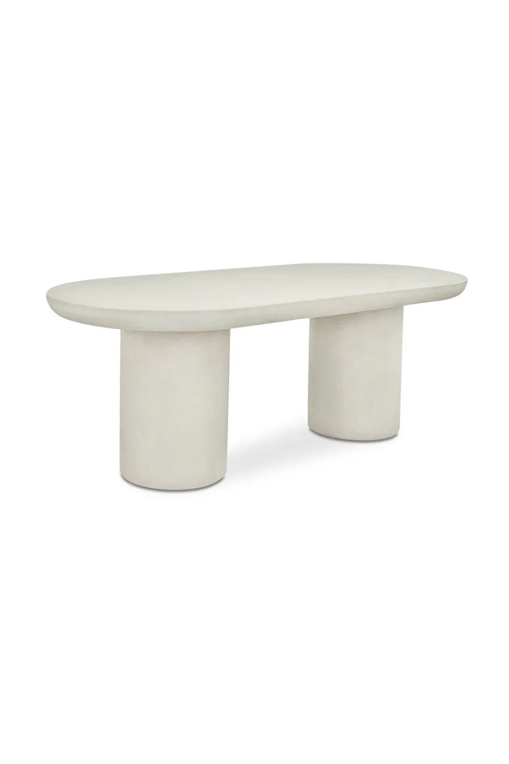 Luxury Cream Concrete Dining Table Modern Italian Style for Villa