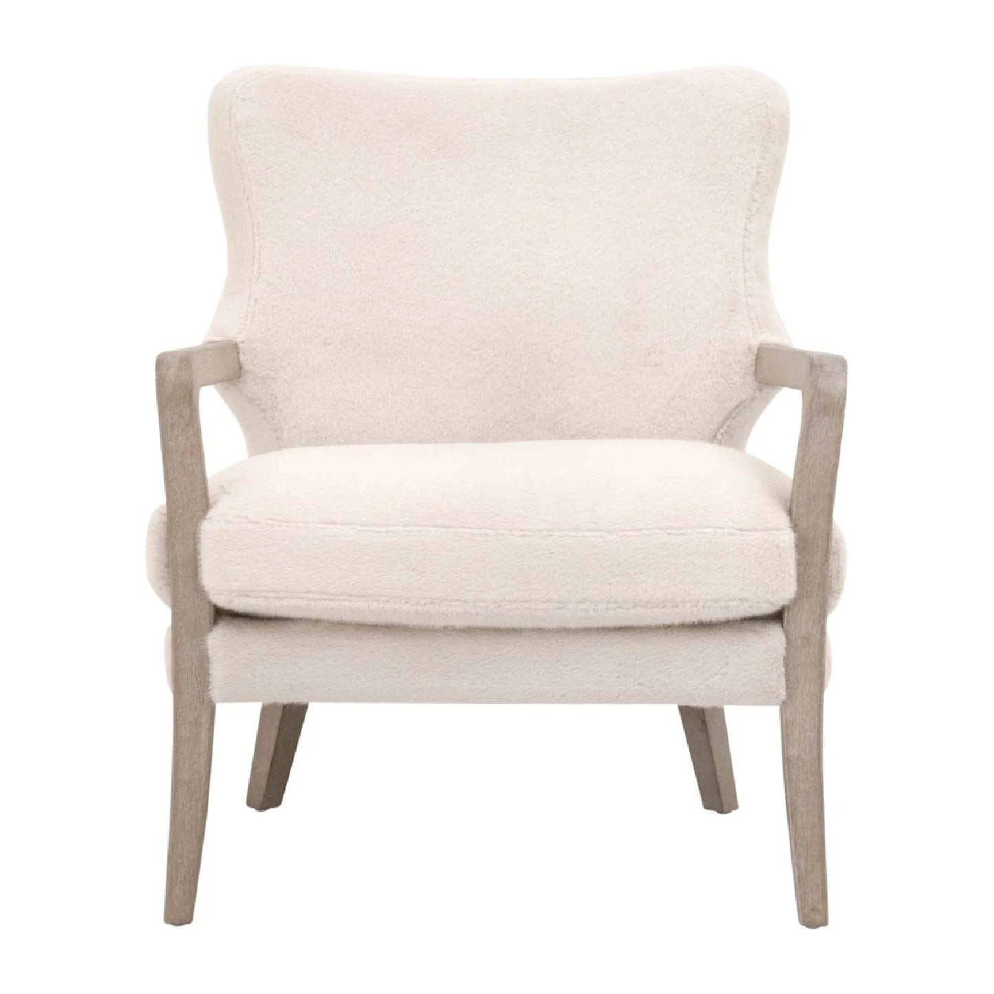 Luxury Cream Fabric Accent Lounge Chair Modern Italian Style for Villa