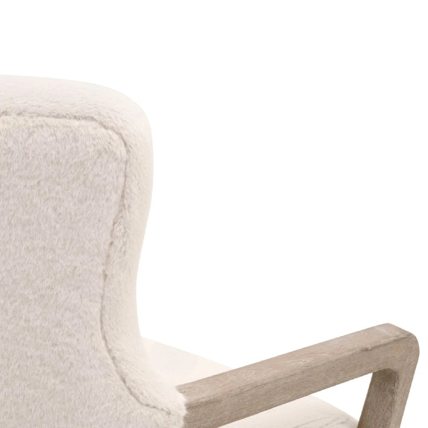 Luxury Cream Fabric Accent Lounge Chair Modern Italian Style for Villa