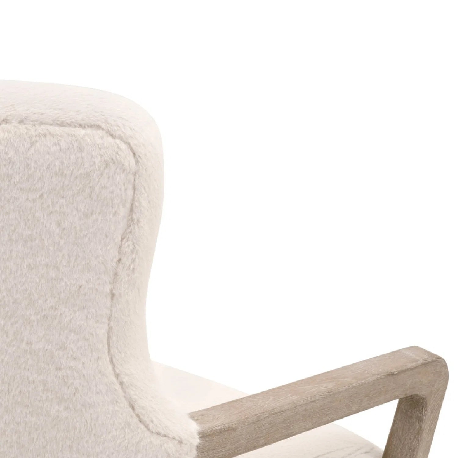 Luxury Cream Fabric Accent Lounge Chair Modern Italian Style for Villa