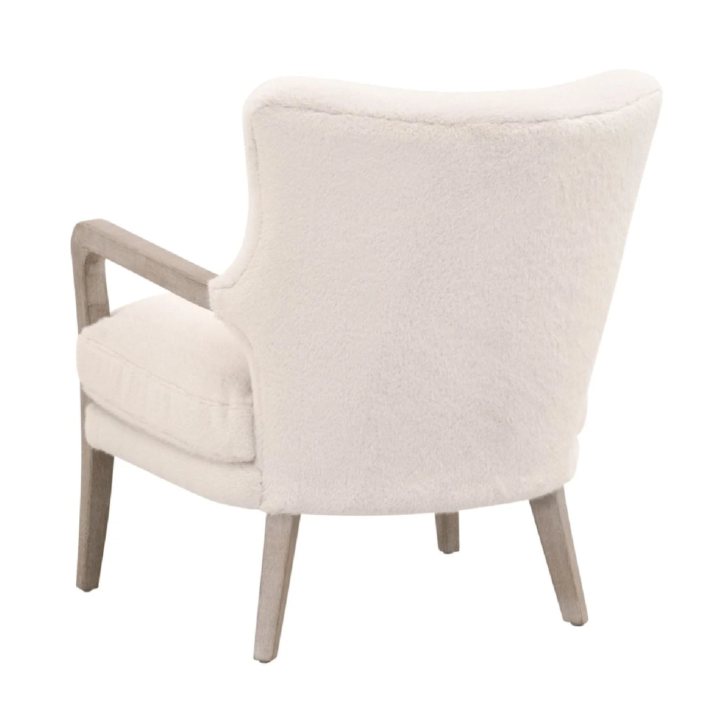 Luxury Cream Fabric Accent Lounge Chair Modern Italian Style for Villa