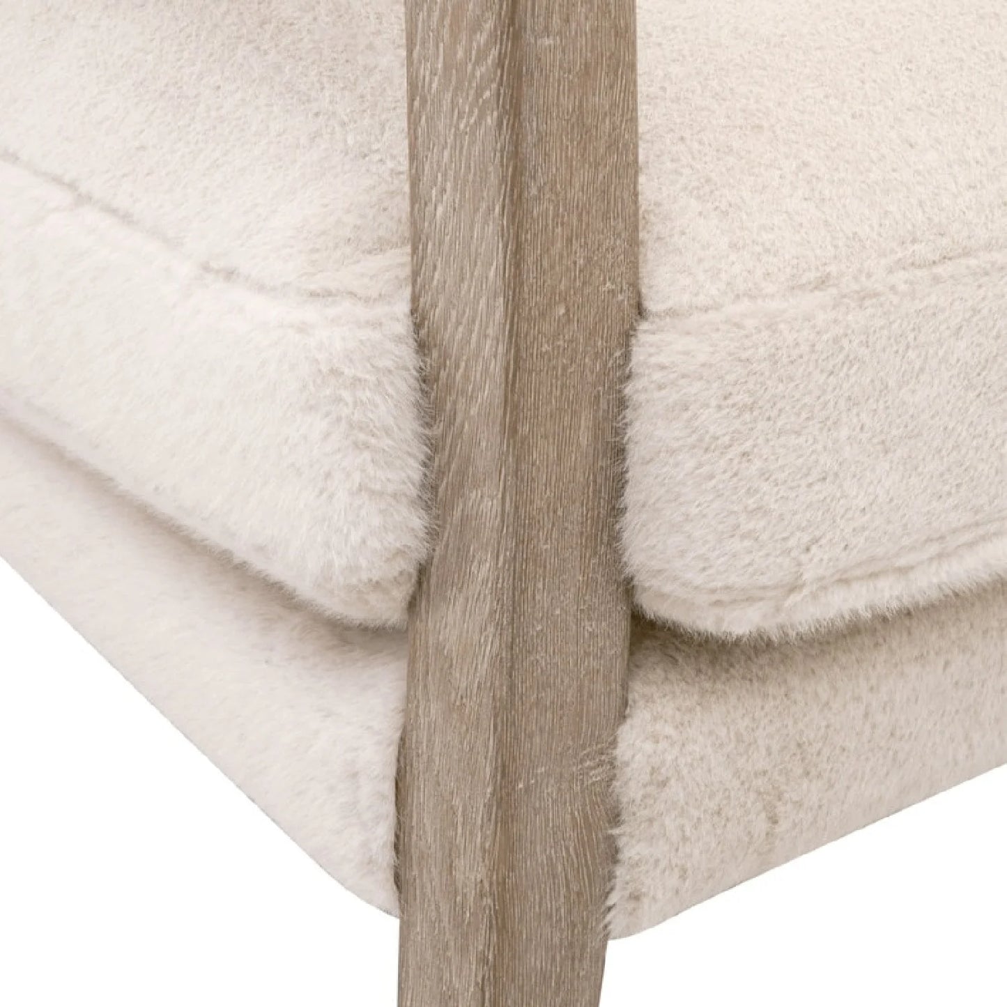 Luxury Cream Fabric Accent Lounge Chair Modern Italian Style for Villa