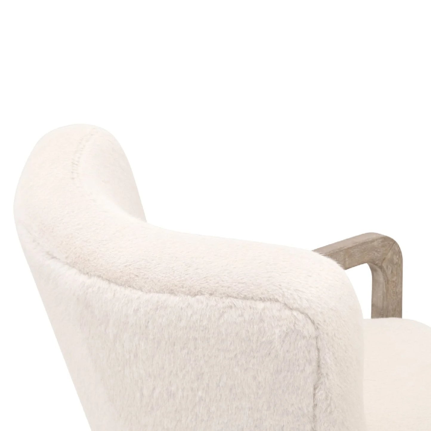 Luxury Cream Fabric Accent Lounge Chair Modern Italian Style for Villa