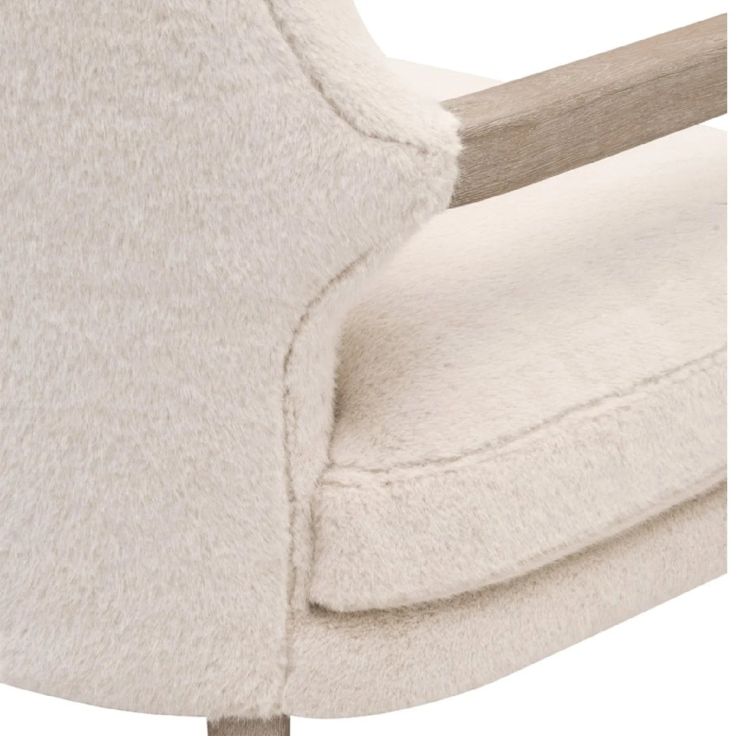Luxury Cream Fabric Accent Lounge Chair Modern Italian Style for Villa