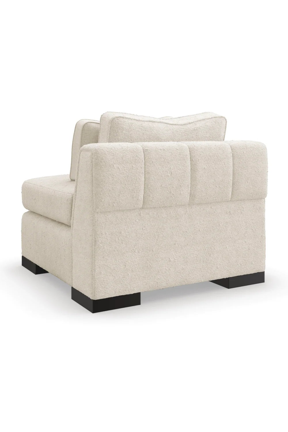 Luxury Cream Fabric Armless Lounge Chair Modern Italian Style for Villa