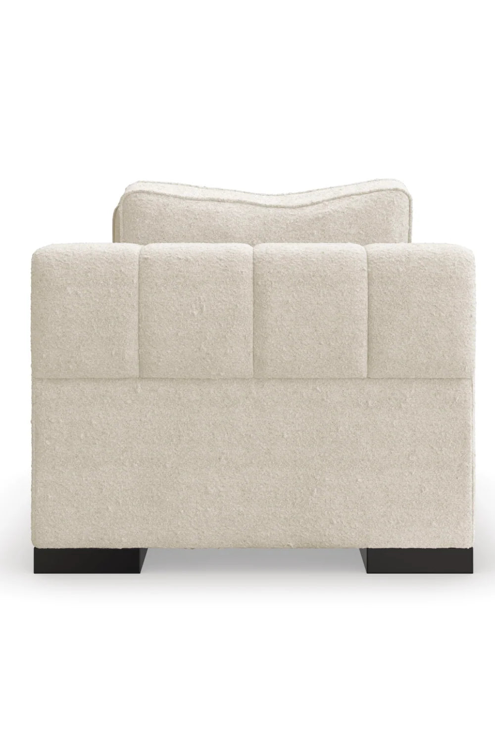 Luxury Cream Fabric Armless Lounge Chair Modern Italian Style for Villa