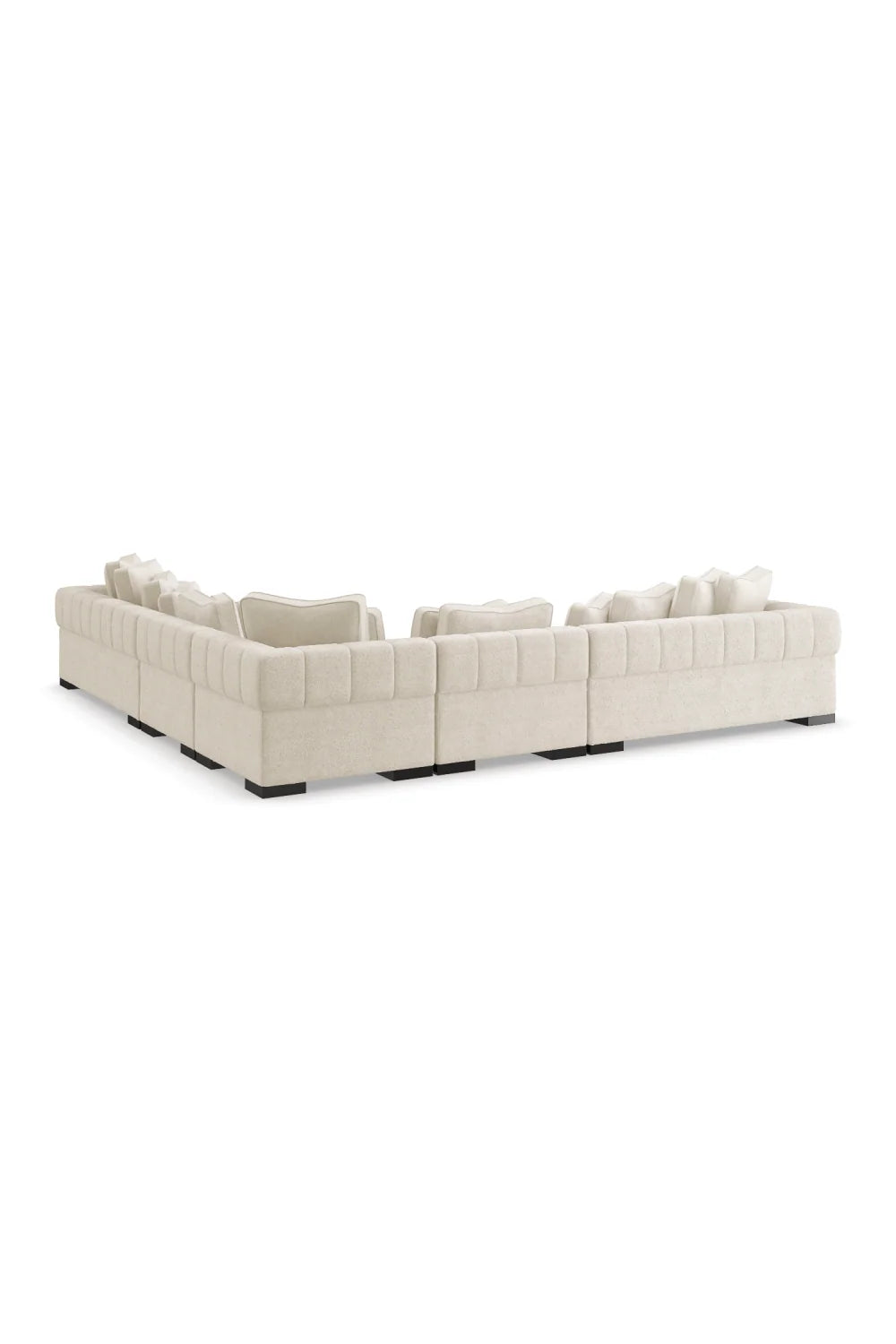 Luxury Cream Fabric Armless Lounge Chair Modern Italian Style for Villa