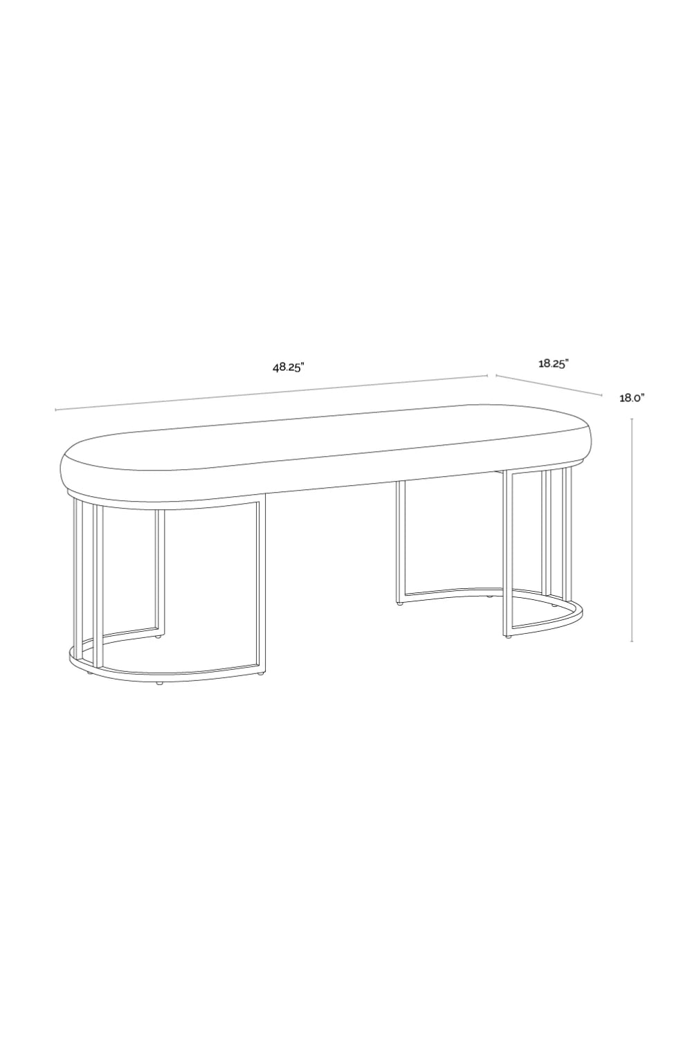Luxury Cream Fabric Bench European Style for Villa